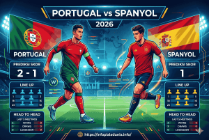 Portugal vs Spanyol 2026: Prediksi Skor, Line Up, dan Head to Head