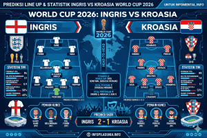 Prediksi Inggris vs Kroasia World Cup 2026 Super Sengit