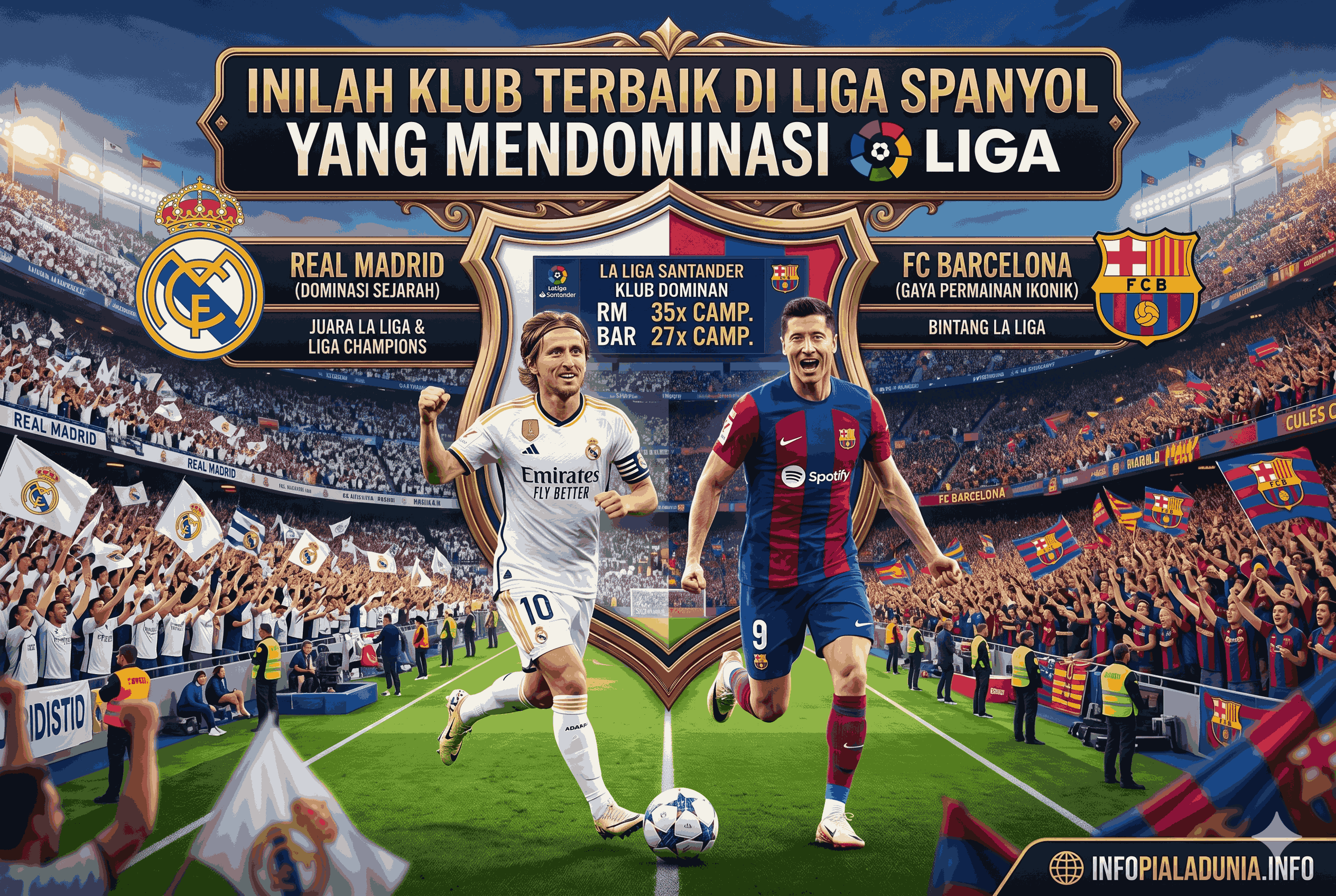 Inilah Klub Terbaik di Liga Spanyol yang Mendominasi La Liga