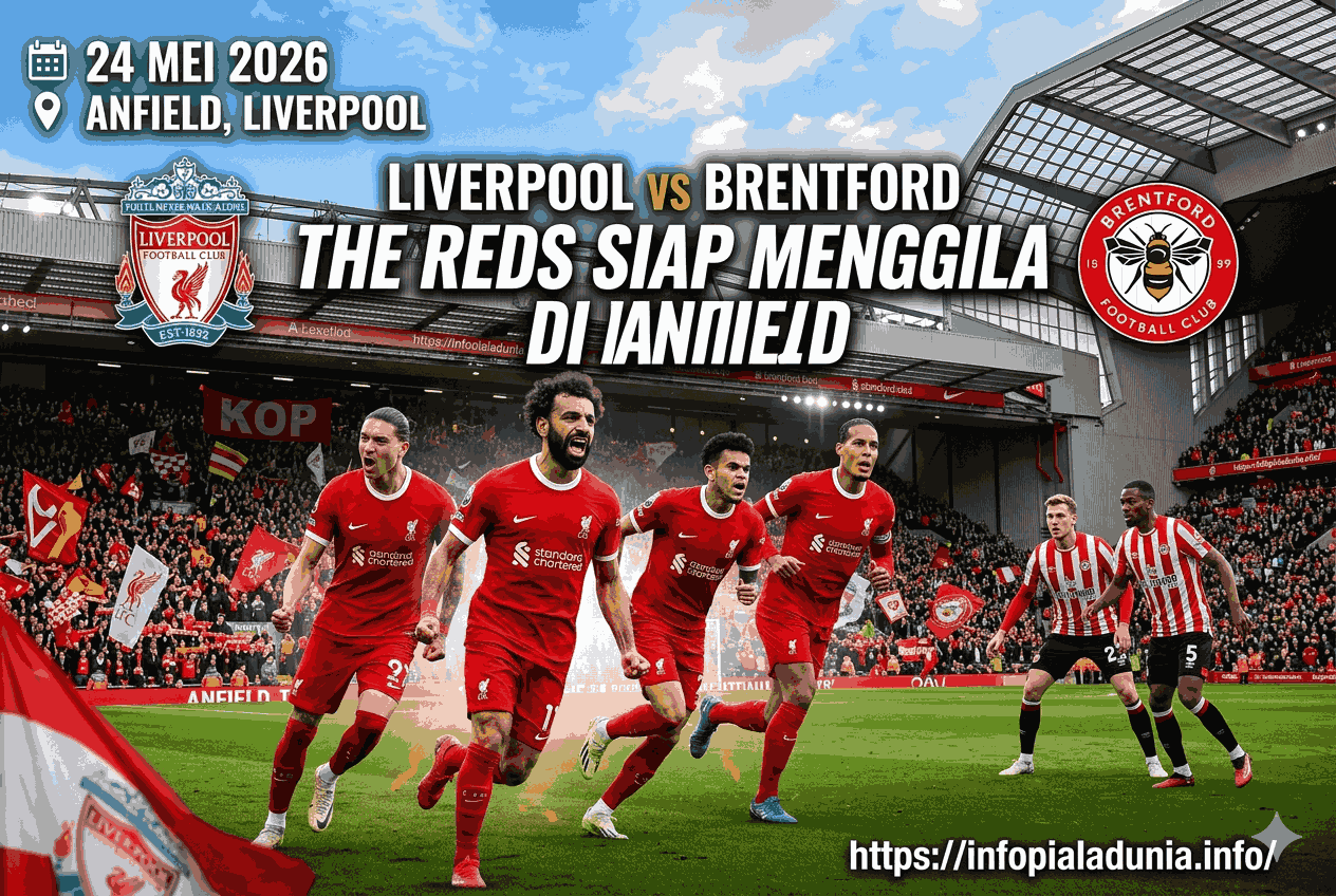 Liverpool vs Brentford 24 Mei 2026: The Reds Siap Menggila di Anfield