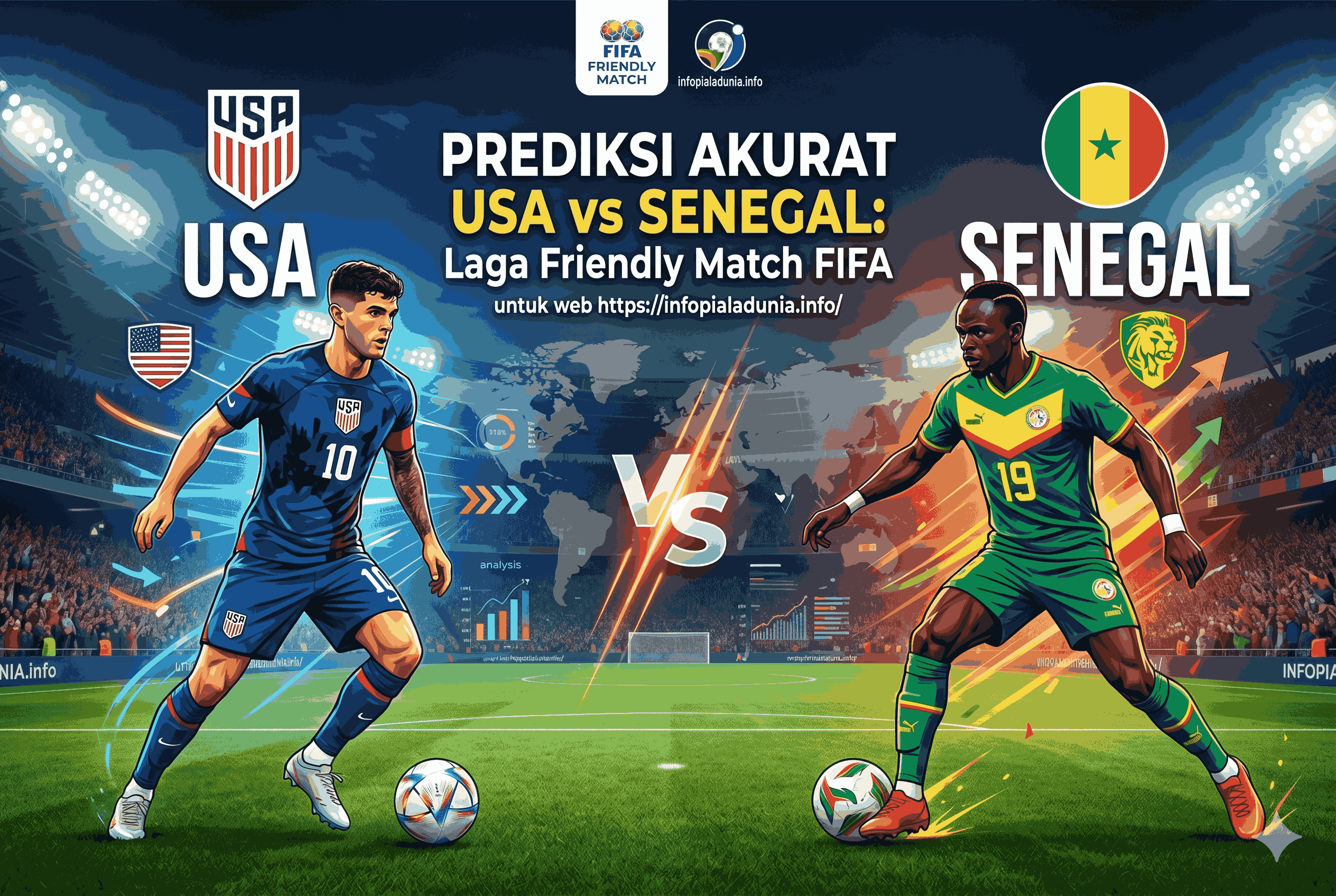 Prediksi Akurat USA vs Senegal: Laga Friendly Match FIFA