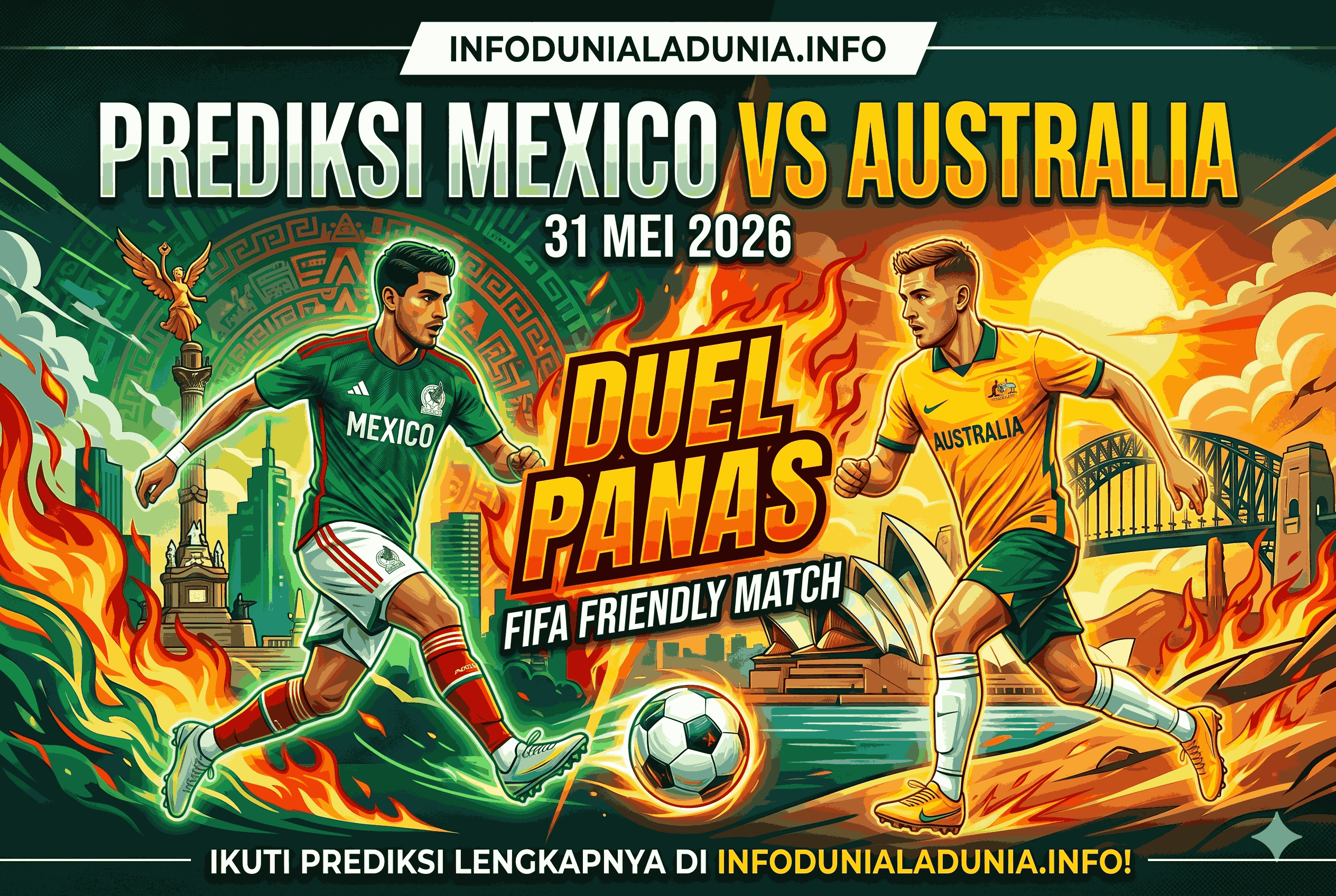 Prediksi Mexico vs Australia 31 Mei 2026: Duel Panas FIFA Friendly Match