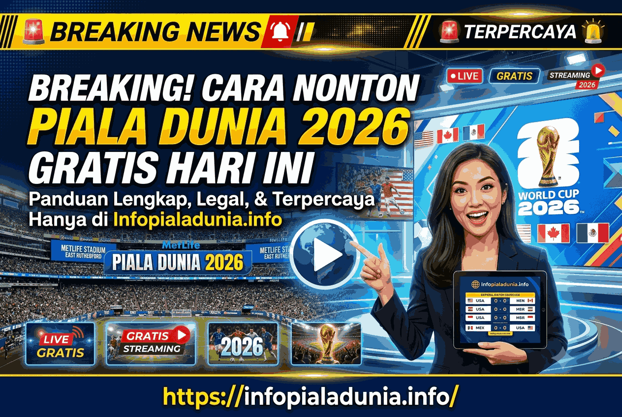 BREAKING! Cara Nonton Piala Dunia 2026 Gratis Hari Ini Terpercaya
