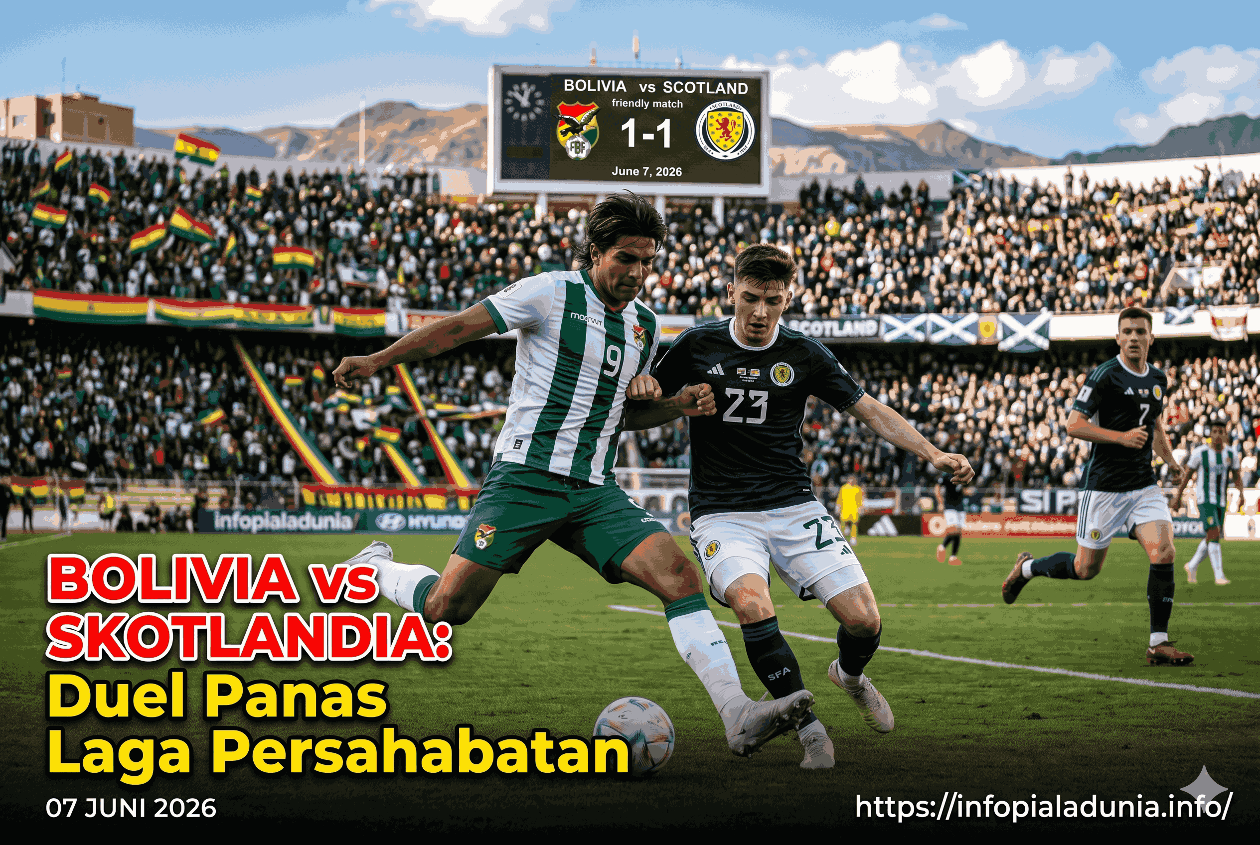 Bolivia vs Skotlandia: Duel Panas Laga Persahabatan 07 Juni 2026