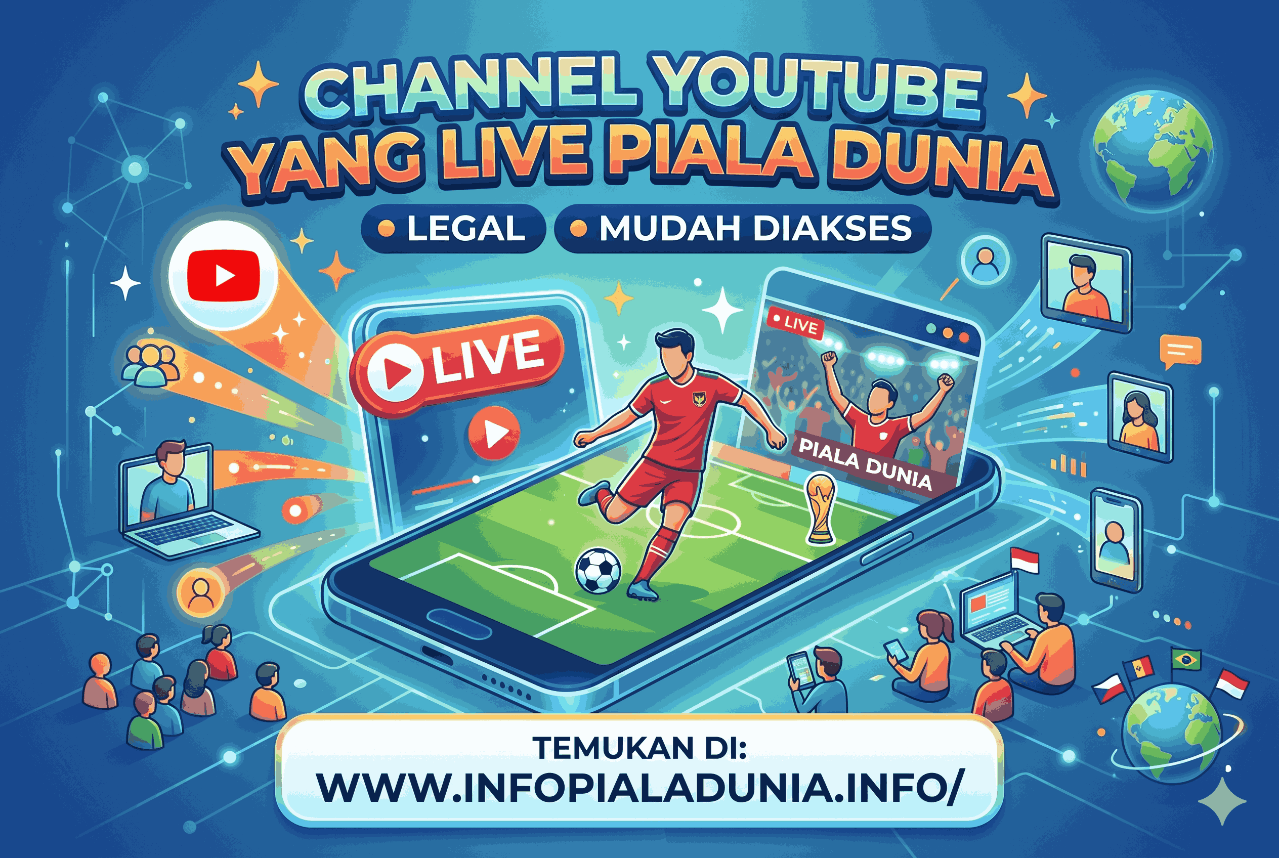 Channel YouTube yang Live Piala Dunia, Legal dan Mudah Diakses