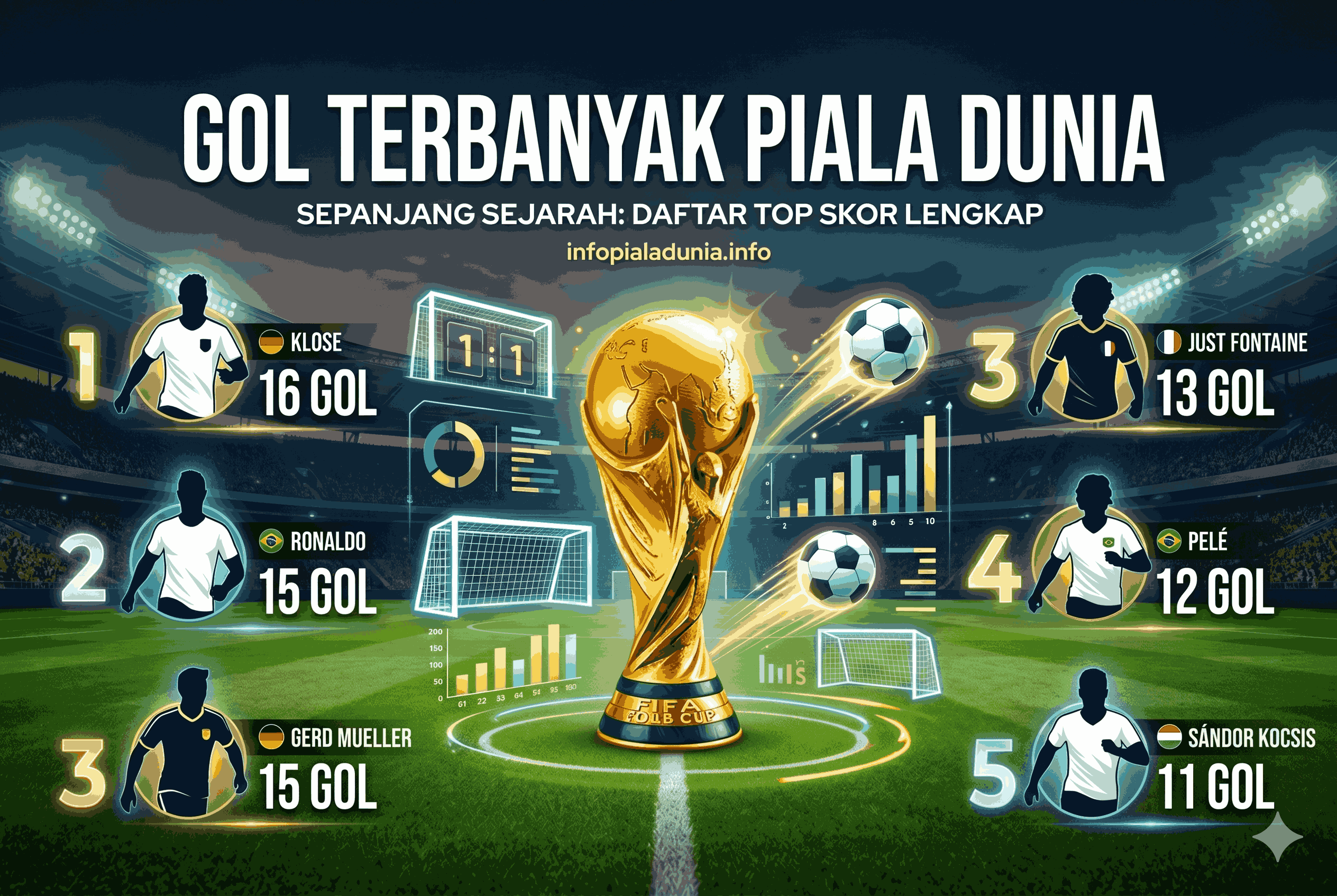 Gol Terbanyak Piala Dunia Sepanjang Sejarah: Daftar Top Skor Lengkap