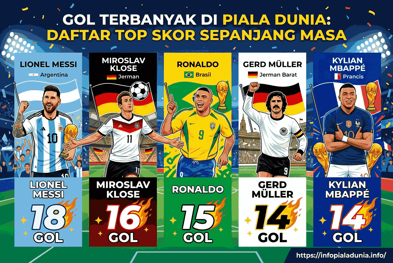 Gol Terbanyak di Piala Dunia: Daftar Top Skor Sepanjang Masa