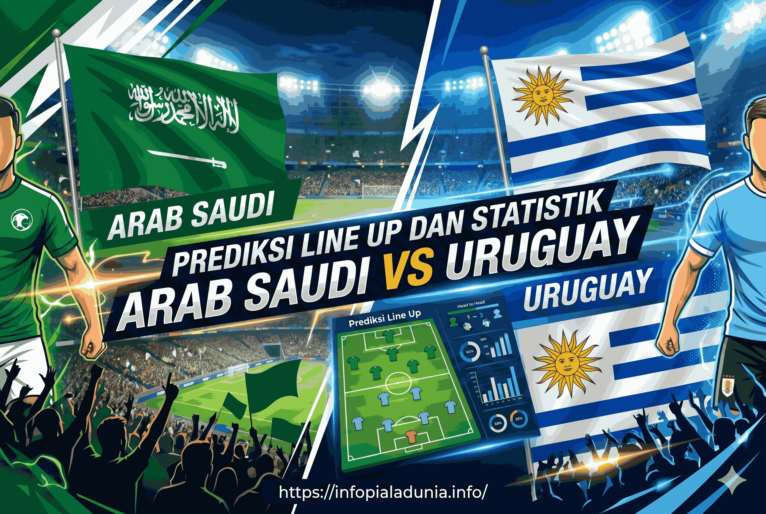 Head to Head Arab Saudi vs Uruguay & Analisis Pertandingan