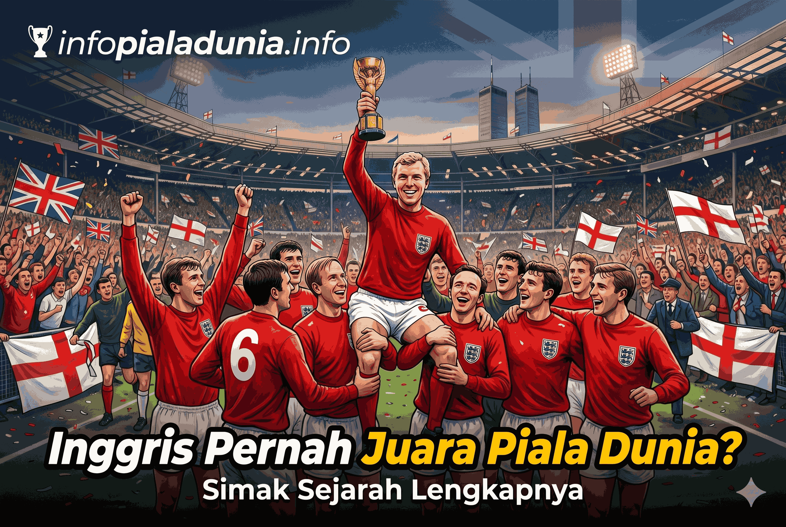 Inggris Pernah Juara Piala Dunia? Simak Sejarah Lengkapnya