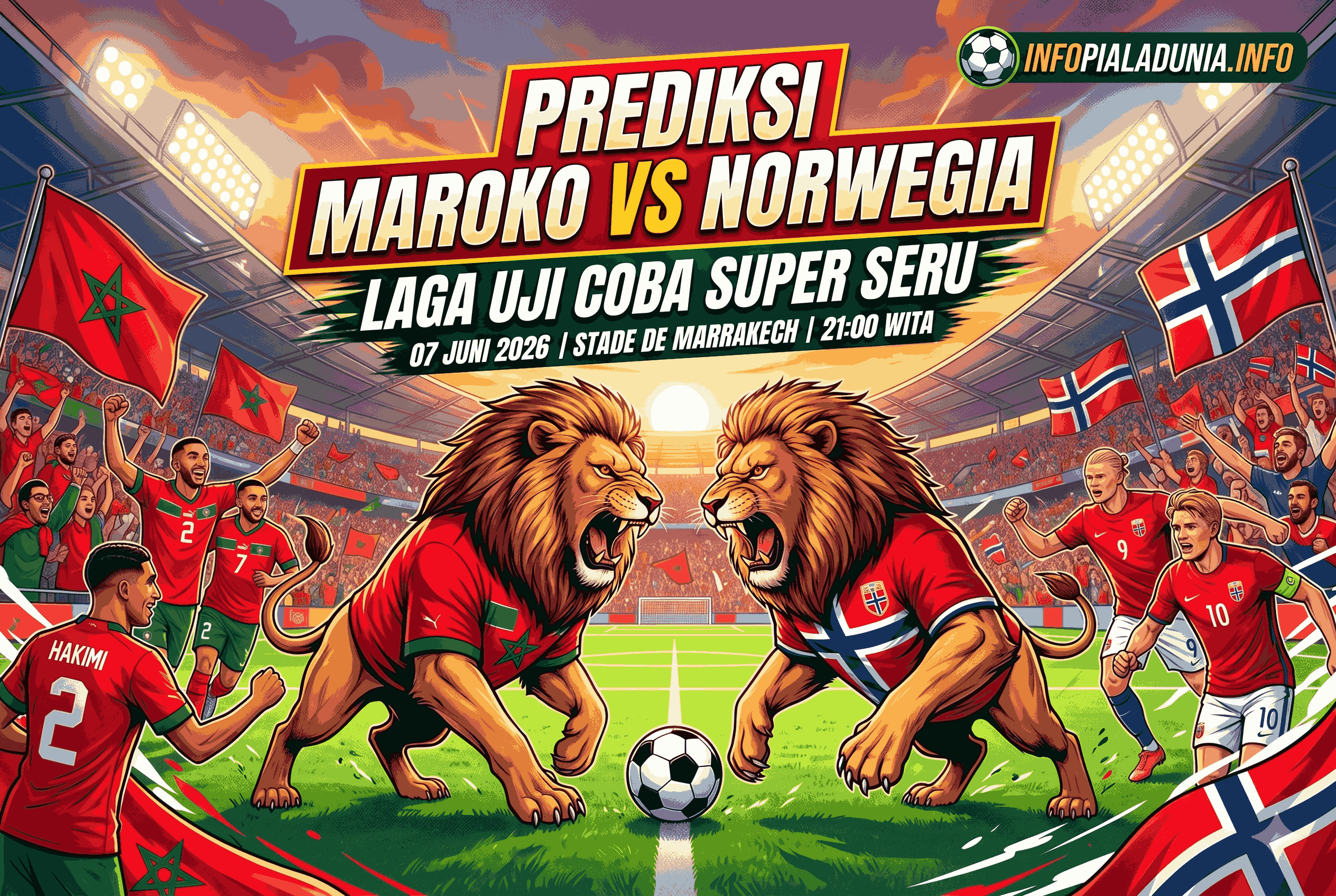 Maroko vs Norwegia: Laga Uji Coba Super Seru