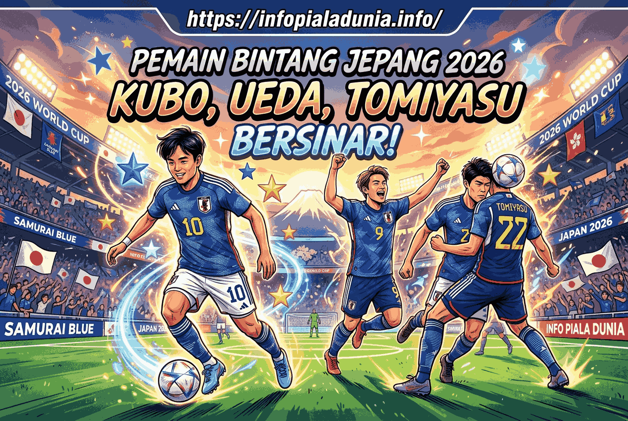 Pemain Bintang Jepang 2026: Kubo, Ueda, Tomiyasu Bersinar