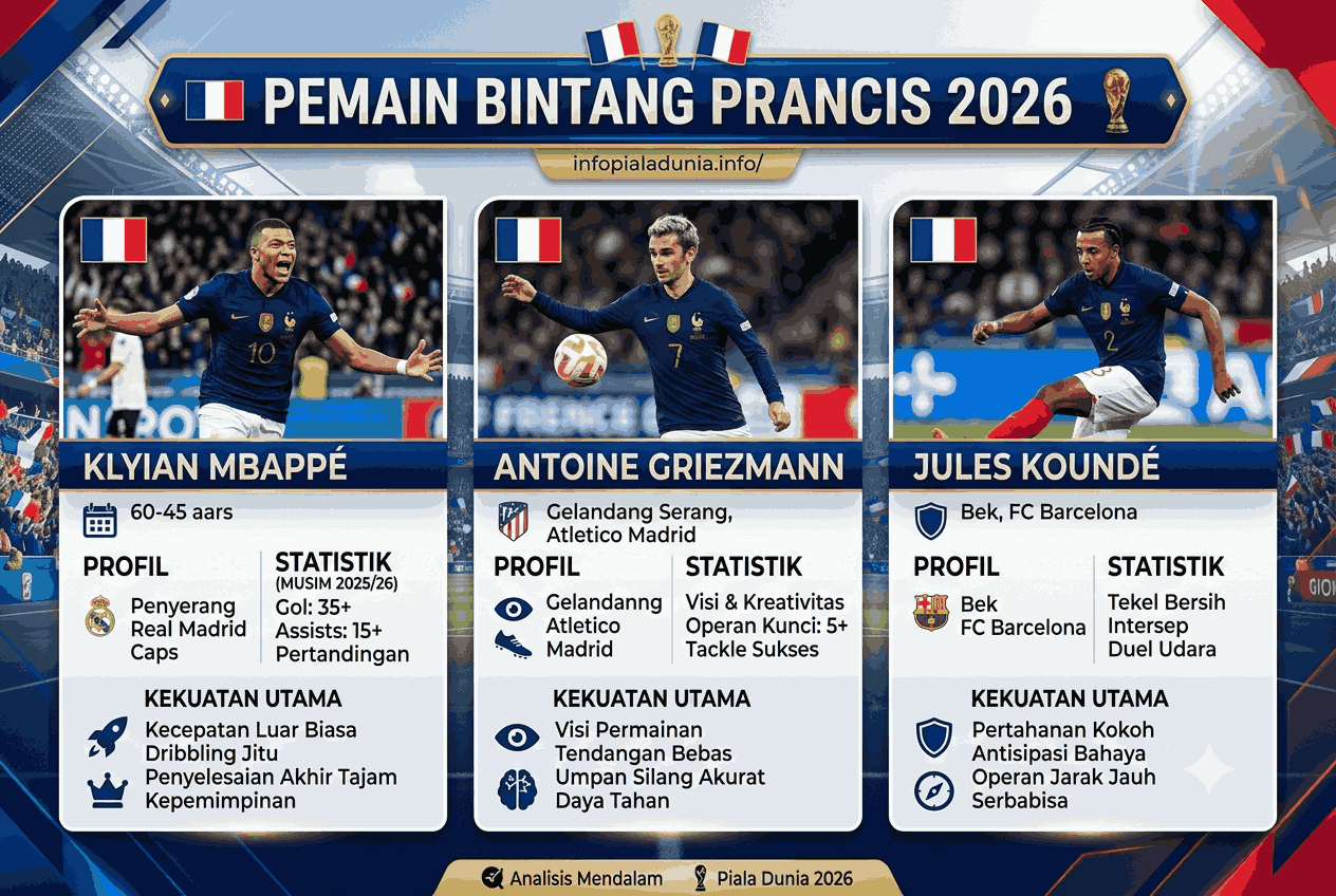 Pemain Bintang Prancis 2026: Profil, Statistik, dan Kekuatannya