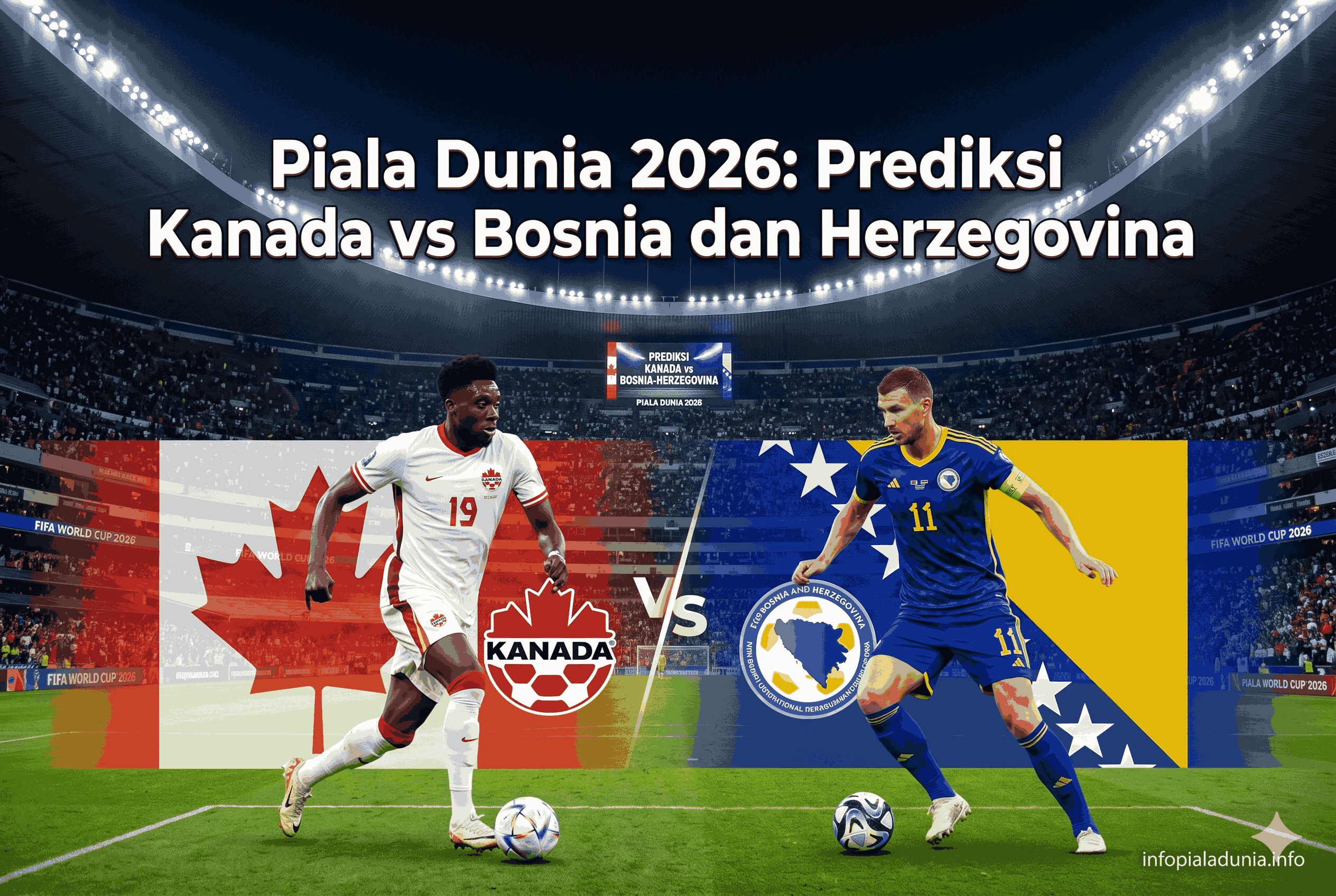 Piala Dunia 2026: Prediksi Kanada vs Bosnia dan Herzegovina Lengkap
