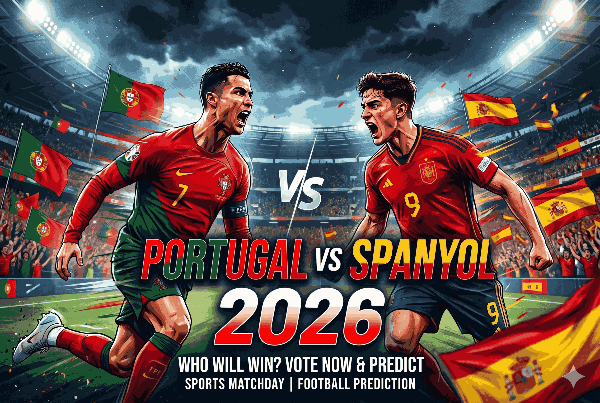 Portugal vs Spanyol 2026: Prediksi Skor, Line Up, dan Head to Head