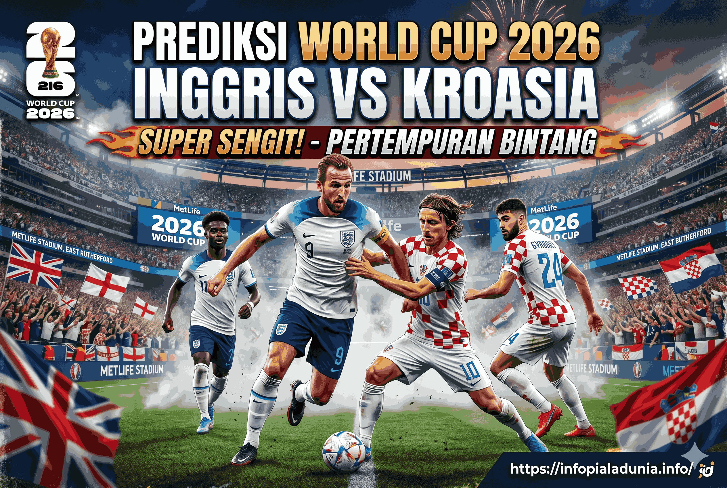 Prediksi Inggris vs Kroasia World Cup 2026 Super Sengit