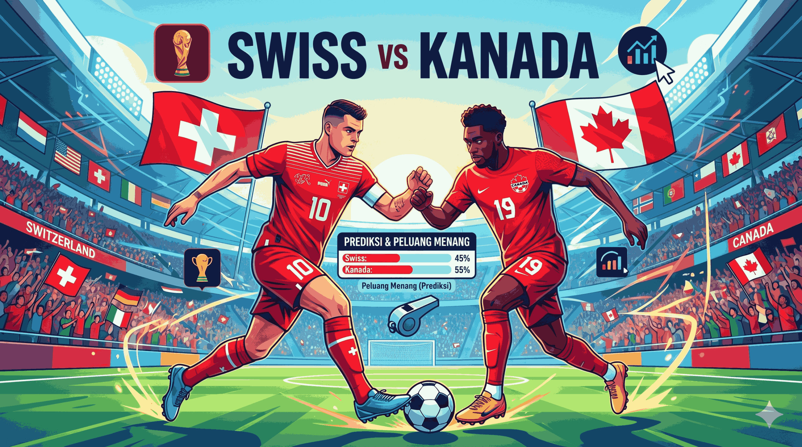 Swiss vs Kanada FIFA World Cup 2026, Prediksi dan Peluang Menang