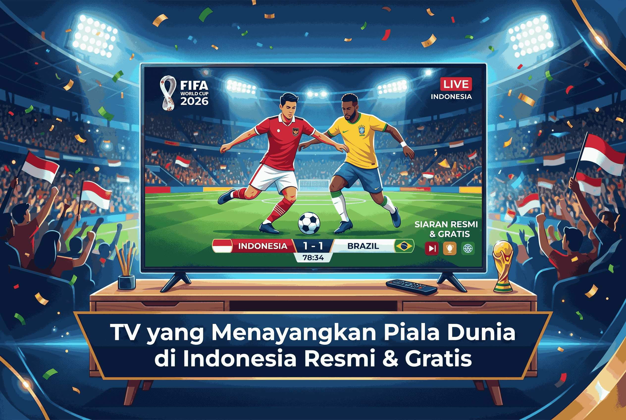 TV yang Menayangkan Piala Dunia di Indonesia Resmi & Gratis