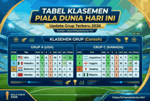 Tabel Klasemen Piala Dunia Hari Ini: Update Grup Terbaru 2026
