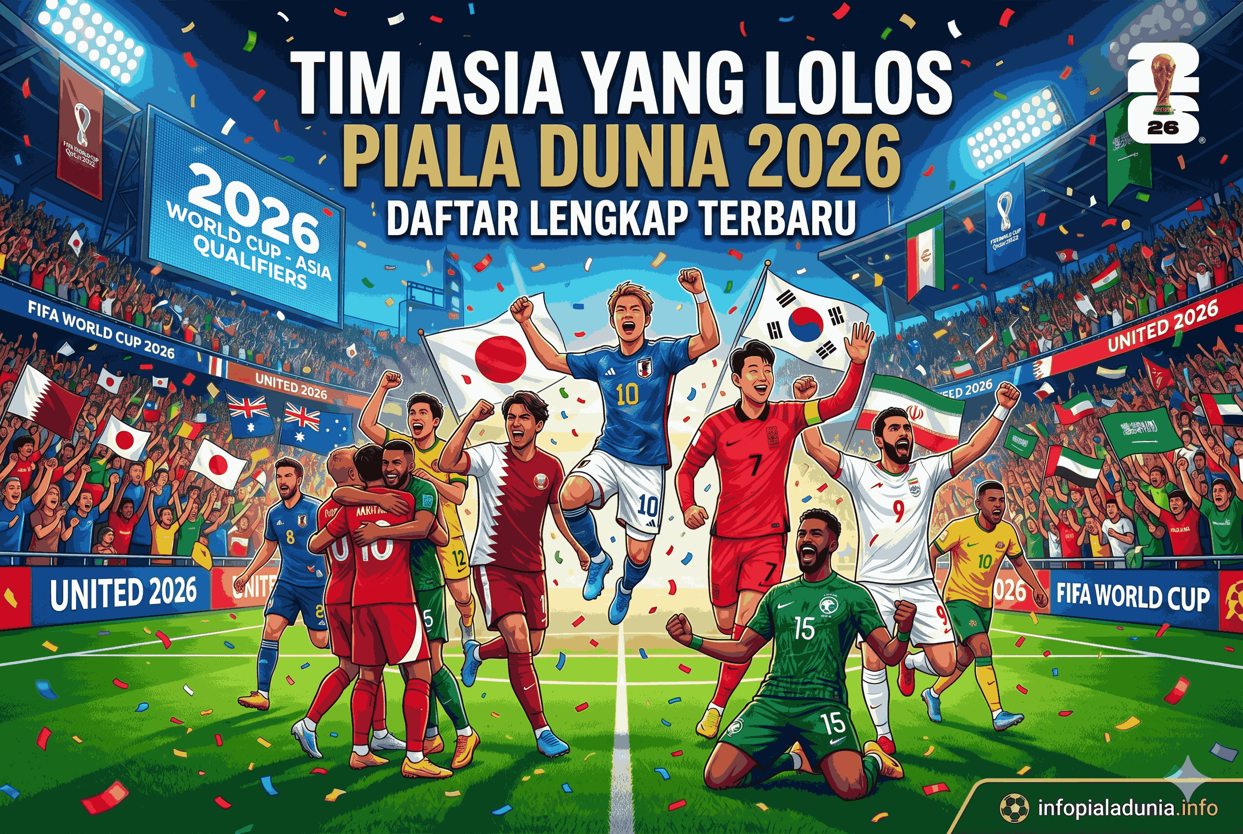 Tim Asia yang Lolos Piala Dunia 2026, Daftar Lengkap Terbaru