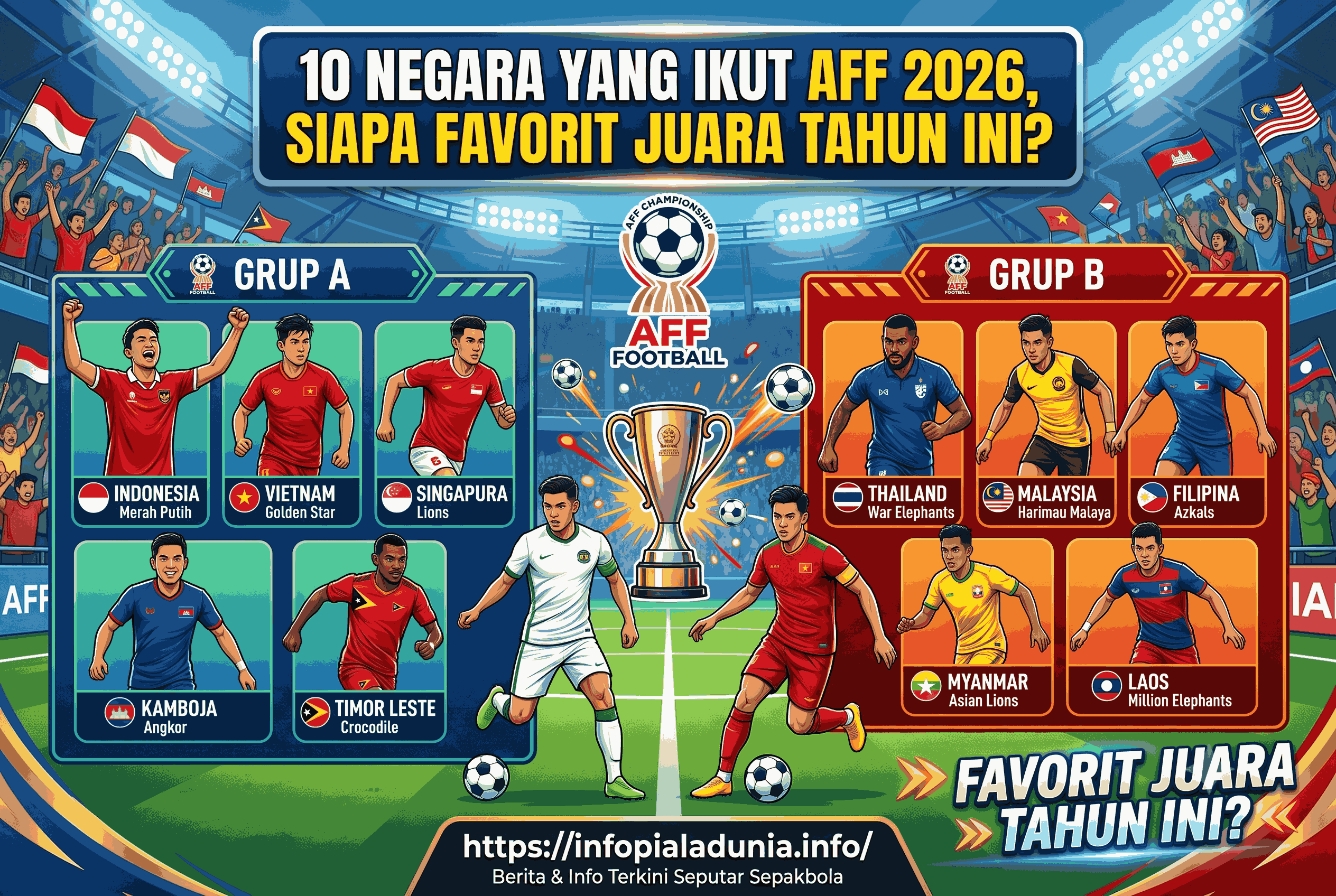 10 Negara yang Ikut AFF 2026, Siapa Favorit Juara Tahun Ini?
