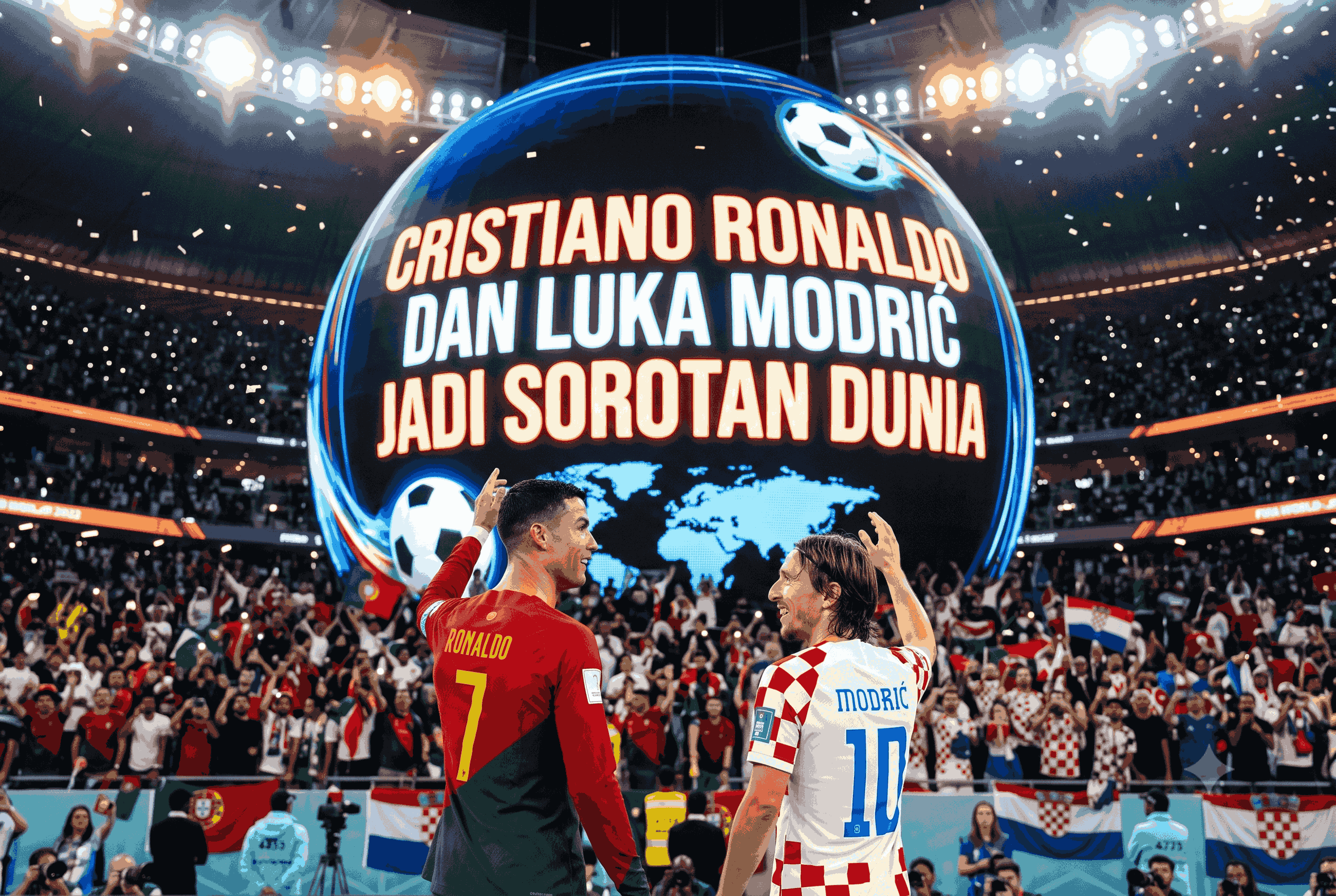 Cristiano Ronaldo dan Luka Modrić Jadi Sorotan Dunia