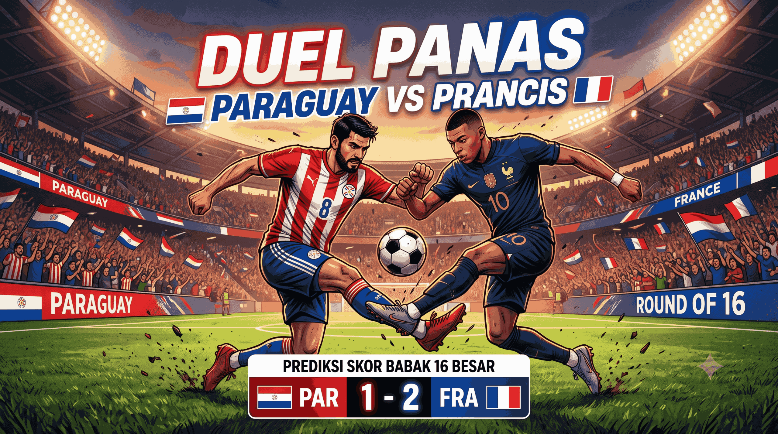 Duel Panas Paraguay vs Prancis, Prediksi Skor Babak 16 Besar