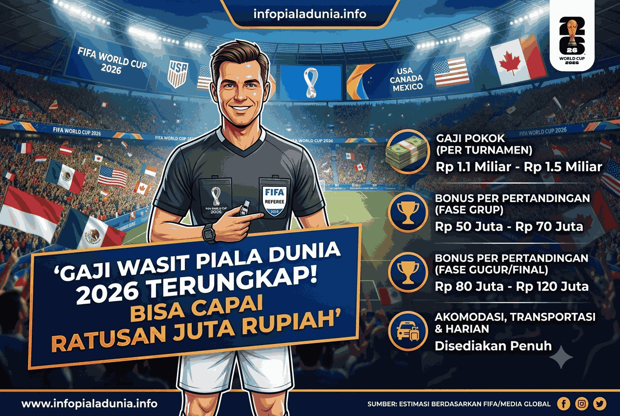 Gaji Wasit Piala Dunia 2026 Terungkap, Bisa Capai Ratusan Juta