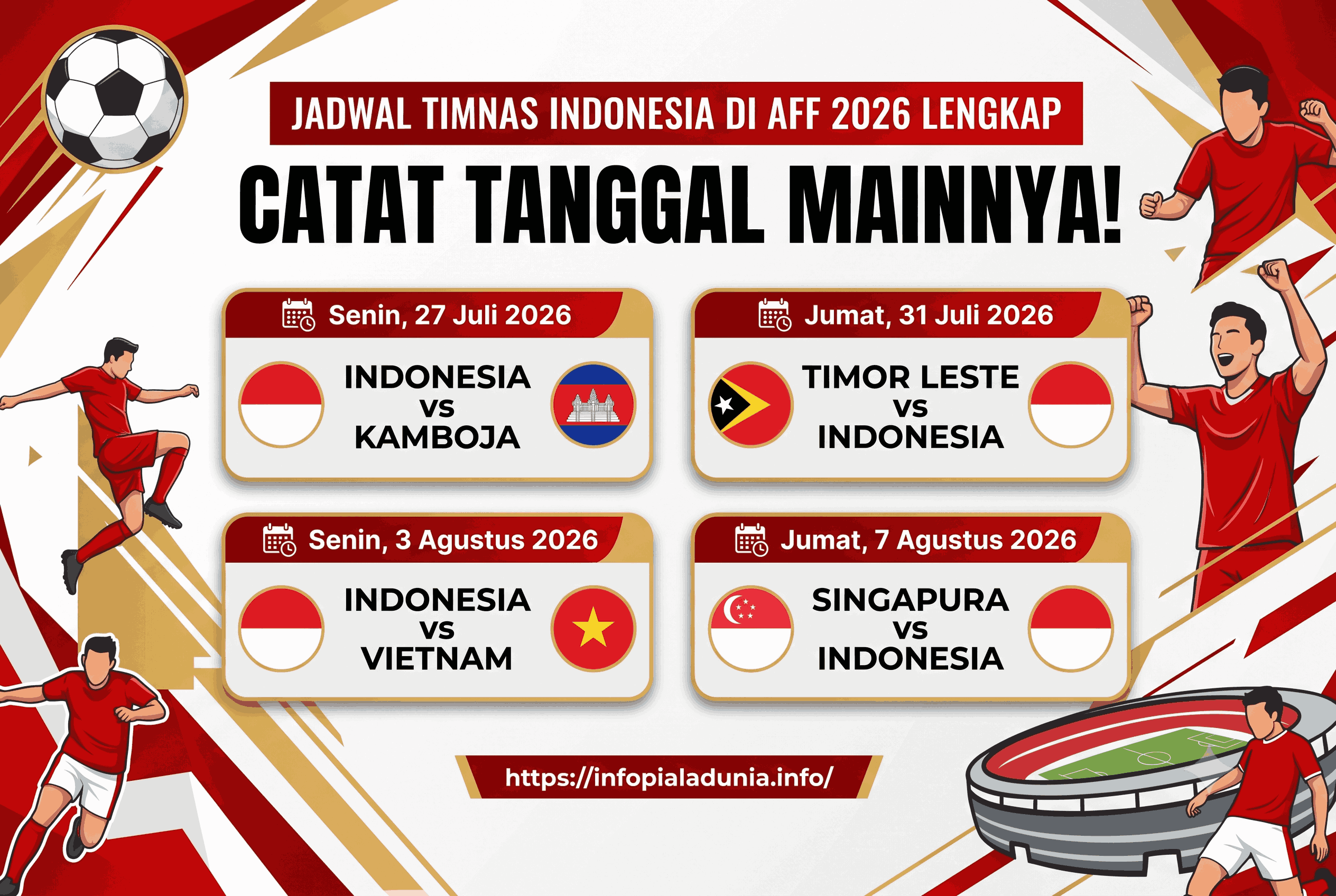 Jadwal Timnas Indonesia di AFF 2026 Lengkap, Catat Tanggal Mainnya