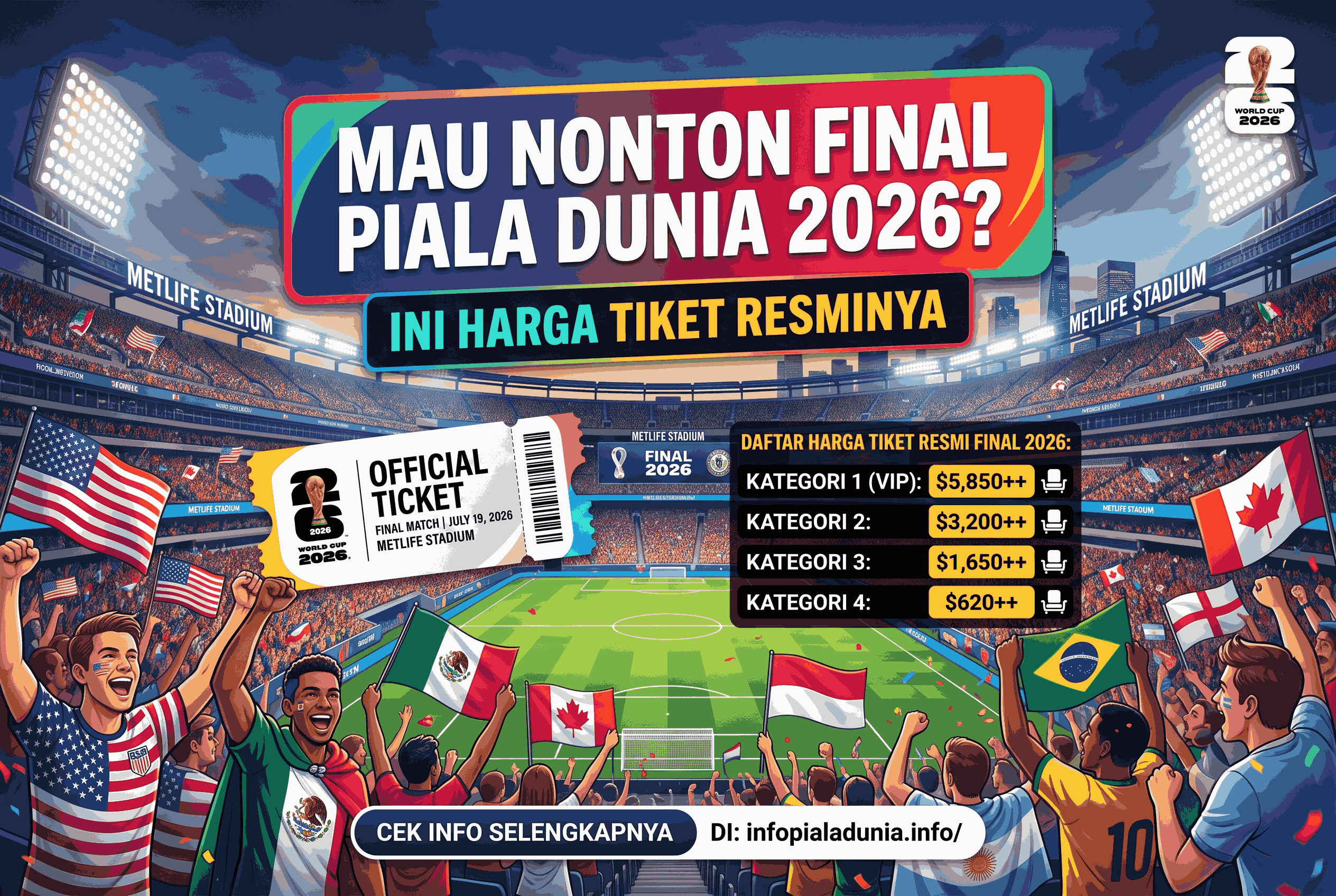 Mau Nonton Final Piala Dunia 2026? Ini Harga Tiket Resminya