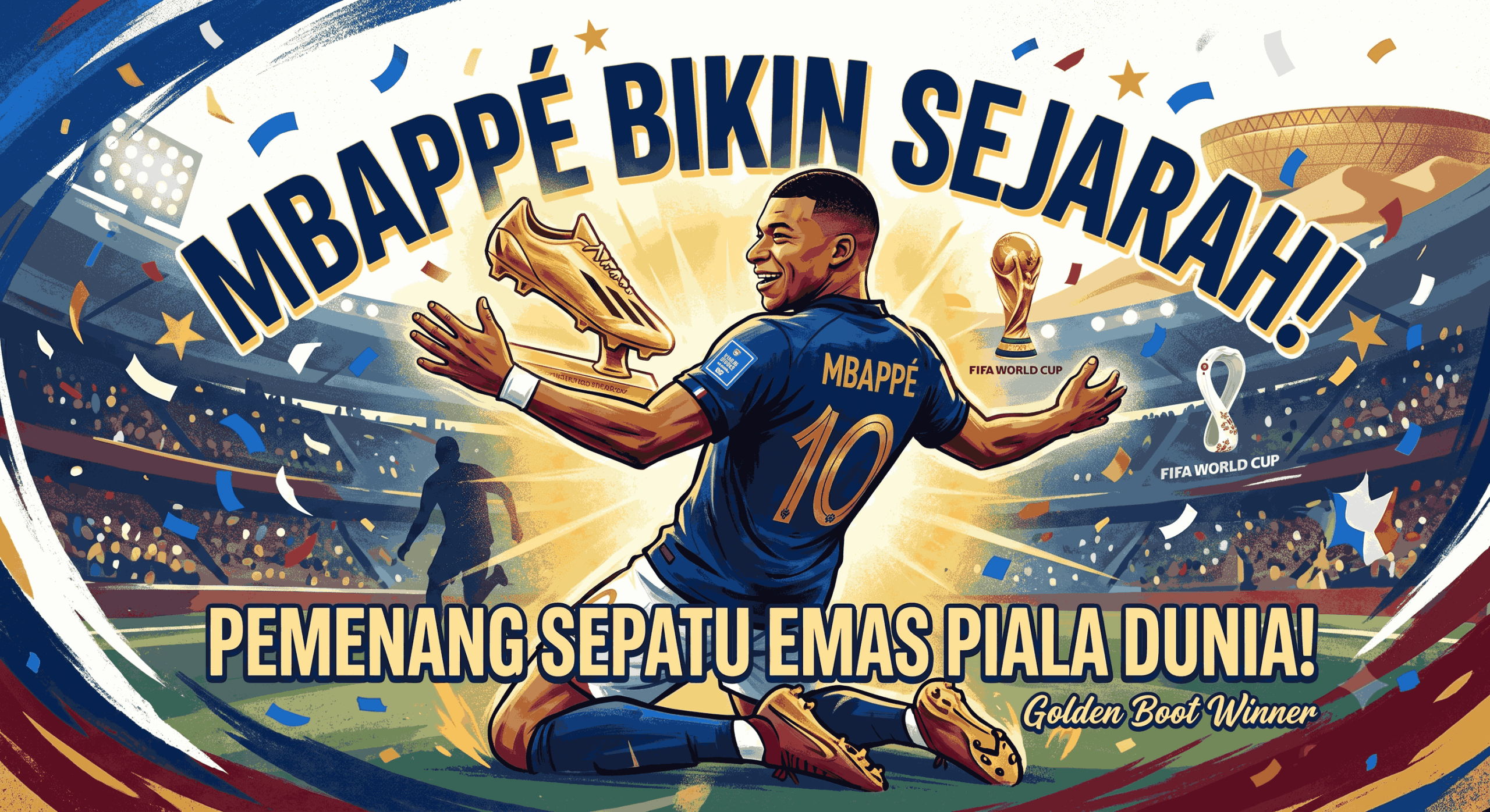 Mbappé Bikin Sejarah! Ini Pemenang Sepatu Emas Piala Dunia