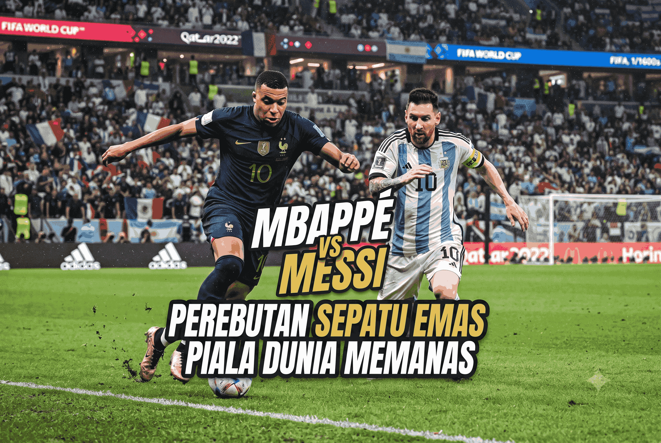 Mbappe vs Messi, Perebutan Sepatu Emas Piala Dunia Memanas