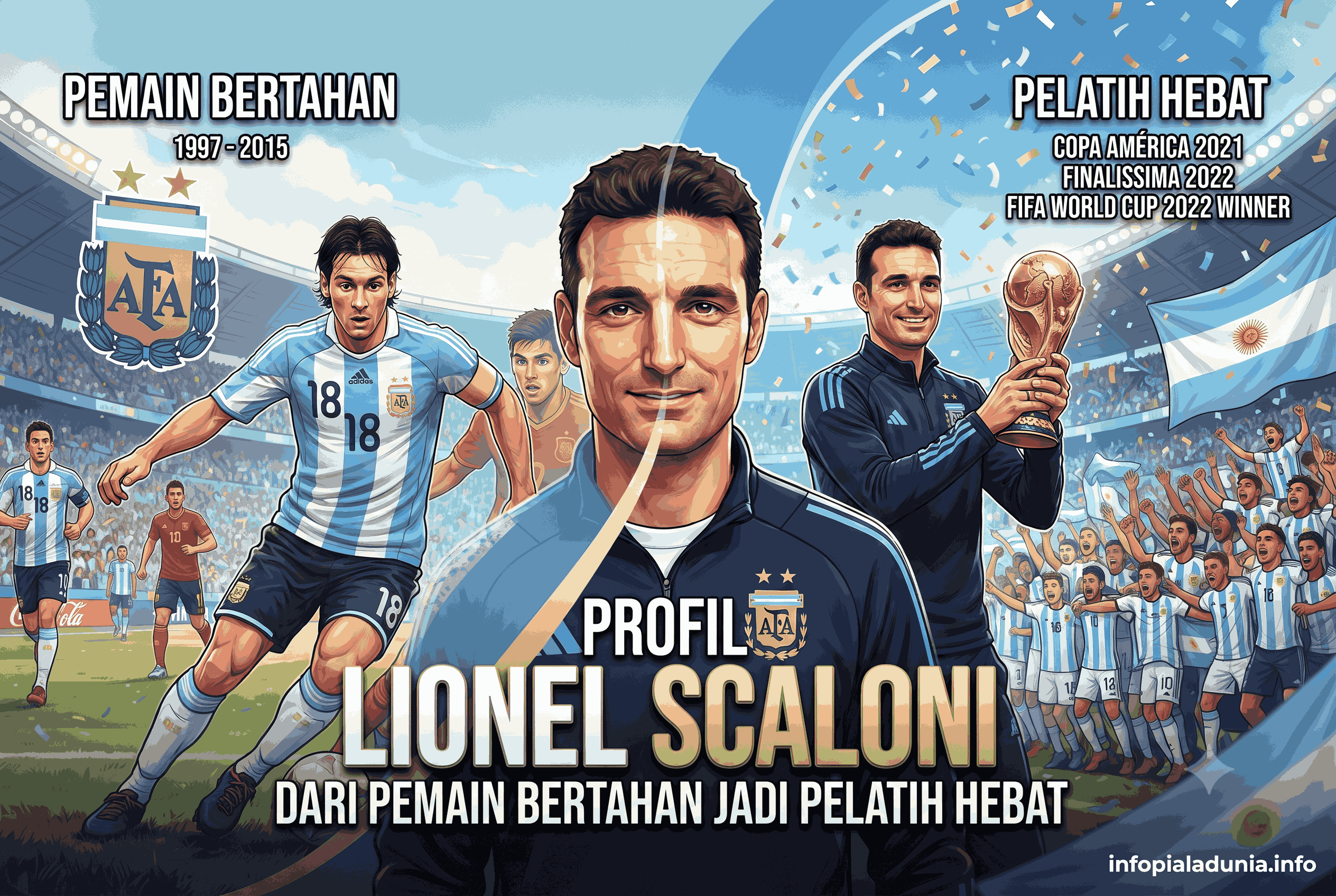 Profil Lionel Scaloni, Dari Pemain Bertahan Jadi Pelatih Hebat
