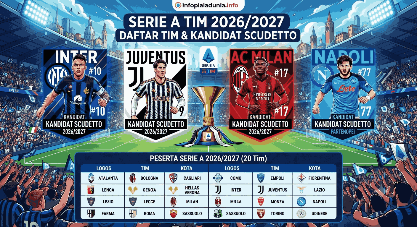 Serie A 2026/2027: Daftar Tim dan Kandidat Scudetto