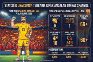 Statistik Unai Simón Terbaru: Kiper Andalan Timnas Spanyol